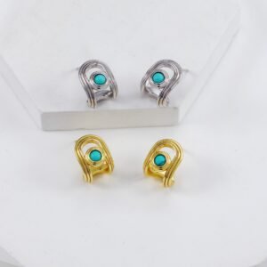 Sterling Silver Turquoise Stud Earrings