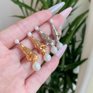 Sterling silver + natural freshwater pearls