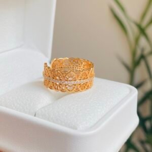 S925 Silver Filigree Zircon Ring