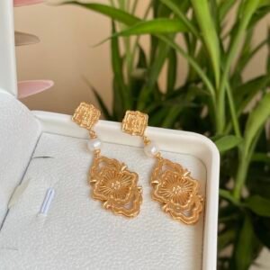 [Vacation Collection] Brushed Pearl Earrings